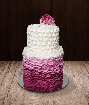 Vestuvinis tortas dviejų aukštų