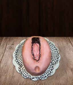 Tortas bernvakariui, tortas vagina