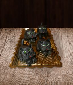 HELOVINO (Halloween) papuošimas (juodos katės) pe04
