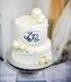 Vestuvinis tortas su inicialais
